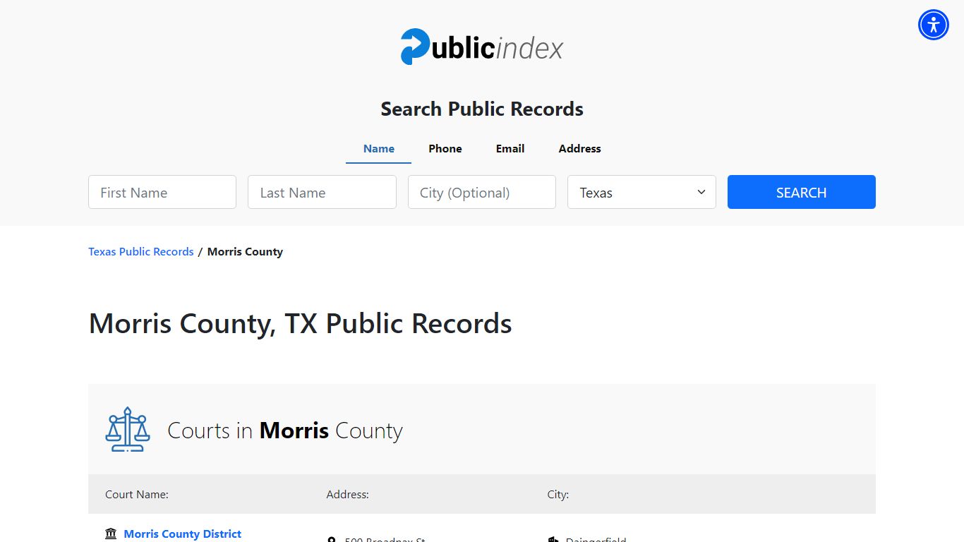 Morris County, TX Public Court, Arrest and Inmate Records - ThePublicIndex